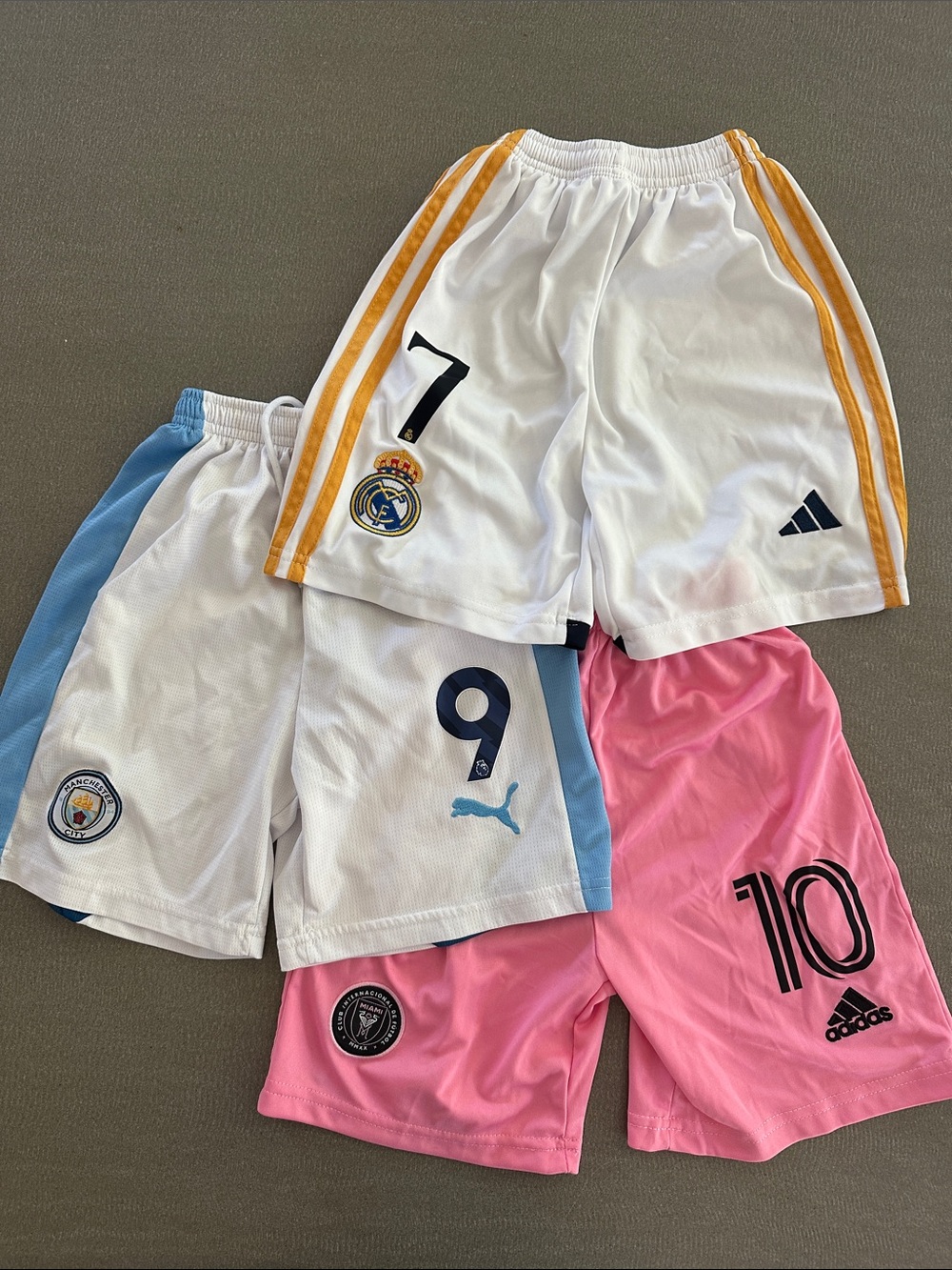 Kids Soccer Shorts Bundle for World Cup - Messi, Haaland and Vinicius Junior